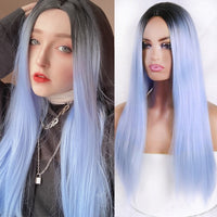 Long Straight Synthetic Middle Part Nature Wig - Divine Diva Beauty