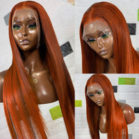 Straight 13x4 Lace Front Wig With Baby Hair Brazilian Remy Lace Frontal Wigs Preplucked Hairline - Divine Diva Beauty