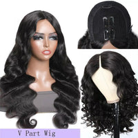 V Part Wig Human Hair Body Wave Wig Glueless U Part Wig Human Hair Wigs - Divine Diva Beauty