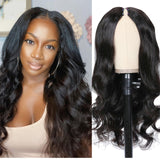 V Part Wig Human Hair Body Wave Wig Glueless U Part Wig Human Hair Wigs - Divine Diva Beauty