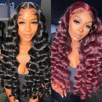 Brazilian Remy Human Hair Weave Bundles 1/3/4 Loose Wave Bundles Natural Color 28 30 32 34 40 Inch Wavy Hair Extensions - Divine Diva Beauty