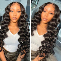 Brazilian Remy Human Hair Weave Bundles 1/3/4 Loose Wave Bundles Natural Color 28 30 32 34 40 Inch Wavy Hair Extensions - Divine Diva Beauty