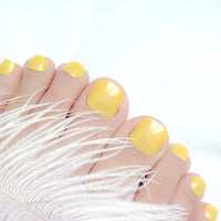 28Pcs Shiny Black Lady False Toe Nails Artificial Fake Toenail - Divine Diva Beauty