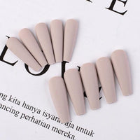 20Pcs Professional Fake Nails Long Ballerina Half French Acrylic Nail Tips Press On Nails Full Cover Nail Patch Fake Nail Art - Divine Diva Beauty