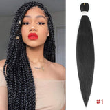 Pre Stretched Braiding Hair Extensions Synthetic Hair Yaki Straight - Divine Diva Beauty