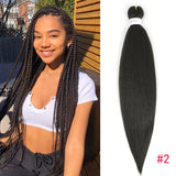 Pre Stretched Braiding Hair Extensions Synthetic Hair Yaki Straight - Divine Diva Beauty