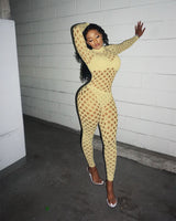 Fishnet Hollow Out Sexy Jumpsuit bodysuit Rompers See Through - Divine Diva Beauty