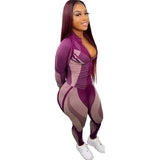 Two Pieces Set Tracksuits Long Sleeve Top and Sweatpants - Divine Diva Beauty