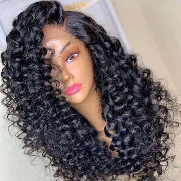 Long Bouncy Curly Wigs High Temperature Fiber Synthetic Lace Front Wig - Divine Diva Beauty