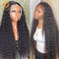 250 Density 30 32 Inch Deep Wave 13x4 Lace Frontal Human Hair Wigs Wet And Wavy Water Curly Hair Wig Hd Lace Front Wig - Divine Diva Beauty