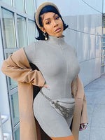 Ribbed Turtleneck Casual Jumpsuit bodysuit - Divine Diva Beauty