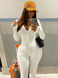 Ribbed Turtleneck Casual Jumpsuit bodysuit - Divine Diva Beauty