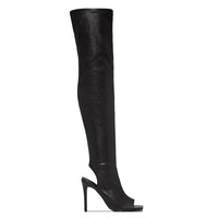 Thigh Boots Women Peep Toe Thin High Heels boots - Divine Diva Beauty
