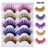 3D Colored False Lashes Natural Long Colorful Eyelashes - Divine Diva Beauty