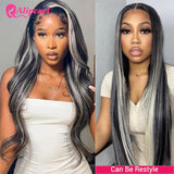 Highlight Grey Body Wave Lace Front Closure Human Hair - Divine Diva Beauty