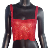 Bling Rhinestones Party Crop Top shirt - Divine Diva Beauty