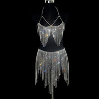 Body Chain Multilayer Chest Chain Dress With Rhinestones - Divine Diva Beauty