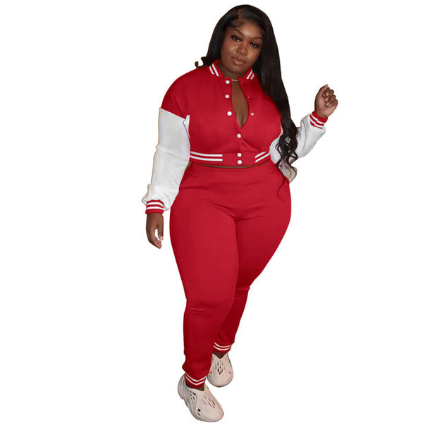 Two Pieces Outfit Casual Matching Set Sports Jogging Tracksuit plus size avail - Divine Diva Beauty
