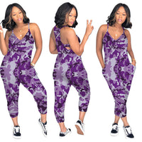 Backless Romper One Piece Overalls Outfits Print Casual Bodysuit Plus Size avail - Divine Diva Beauty