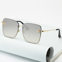 Oversize Rimless Square Bee Sunglasses - Divine Diva Beauty