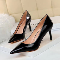 High Heel Leather Sexy Pointe Toe pump 11+ - Divine Diva Beauty