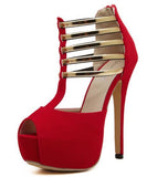 Flock Buckle Strap Color pumps - Divine Diva Beauty